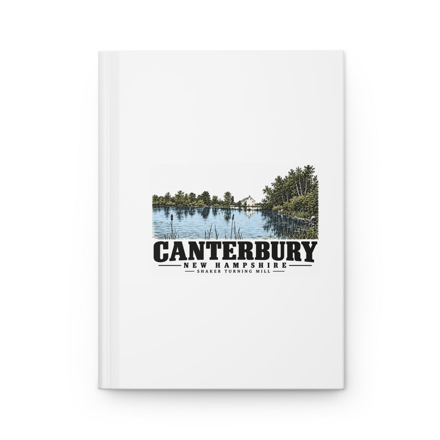 Canterbury Shaker turning mill and pond Matte Hardcover Journal - Merrimack Valley Goods