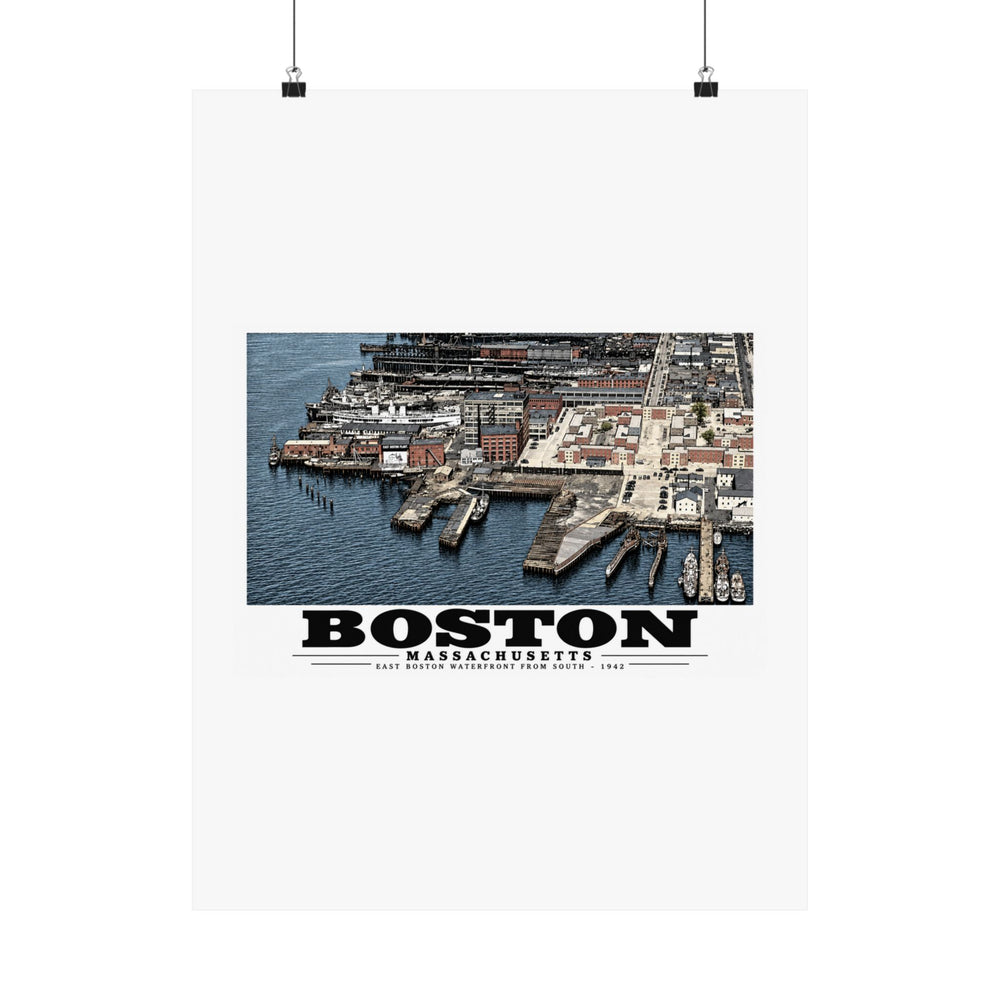 Maritime Coal Co., East Boston, MA -from South 1000 ft. Matte Heritage Poster — 11 × 14 and 18 × 24 in - Boston Harbor