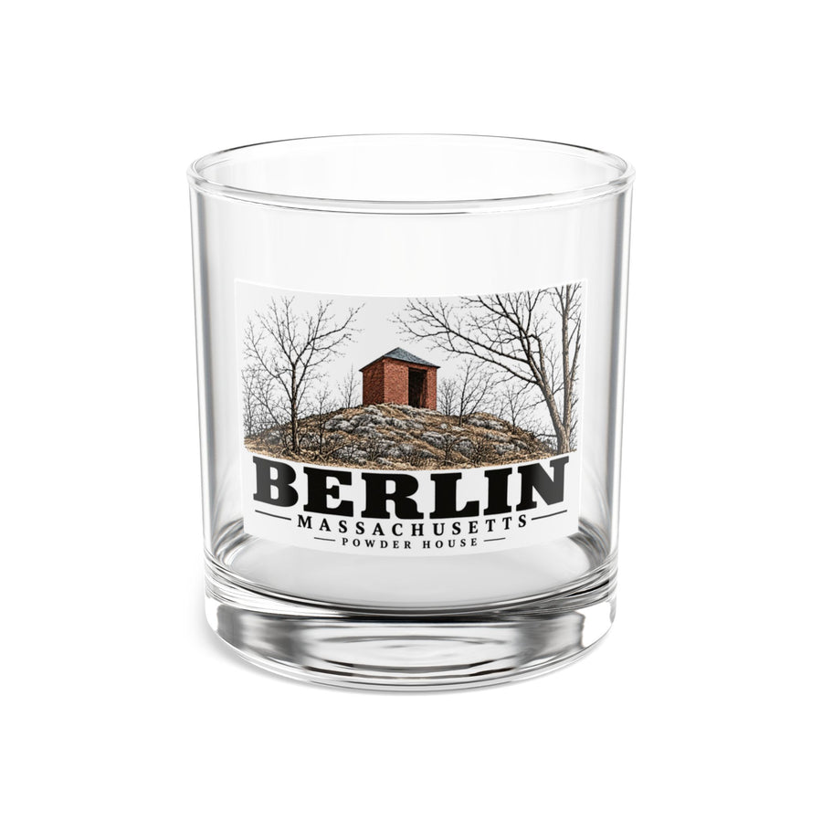 Illustrated Powder House in Berlin on rocks glass