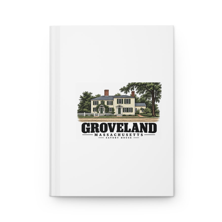 Groveland Savory House exterior, Groveland, Massachusetts Matte Hardcover Journal - Merrimack Valley Goods