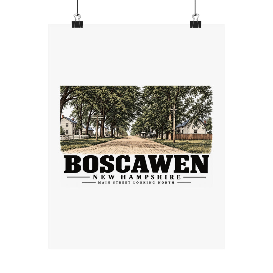 11 x 14 front of Main Street Looking North matte poster, Boscawen, New Hampshire.