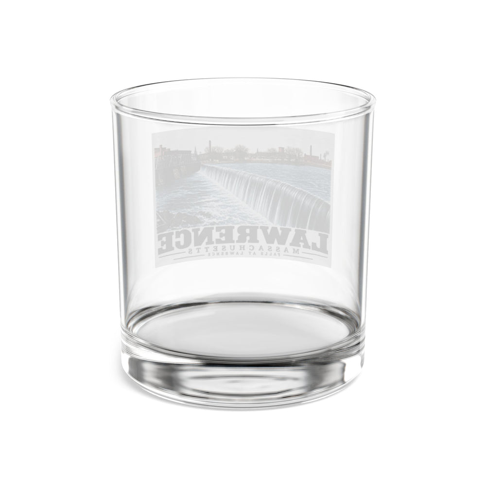 Illustrated Falls at Lawrence in Lawrence on rocks glass