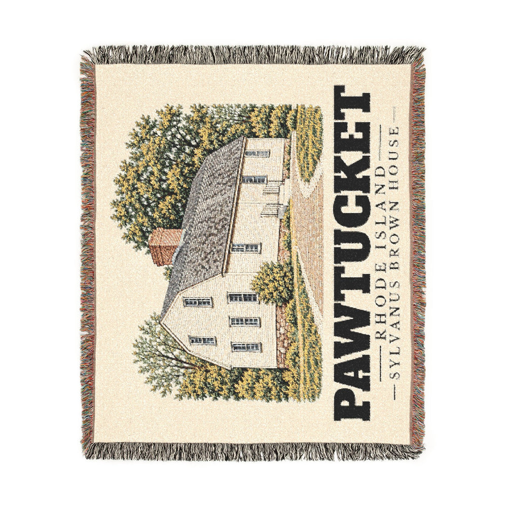 Sylvanus Brown House — Pawtucket, Rhode Island woven blanket, product view 2