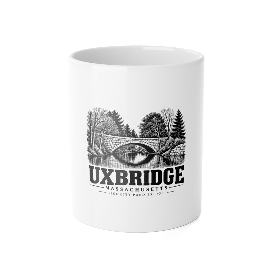 Uxbridge Rice City Pond Bridge 11 oz Ceramic Mug product mockup