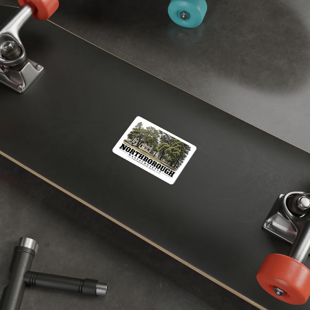 Illustrated Northborough Hotel in Northborough on die-cut sticker