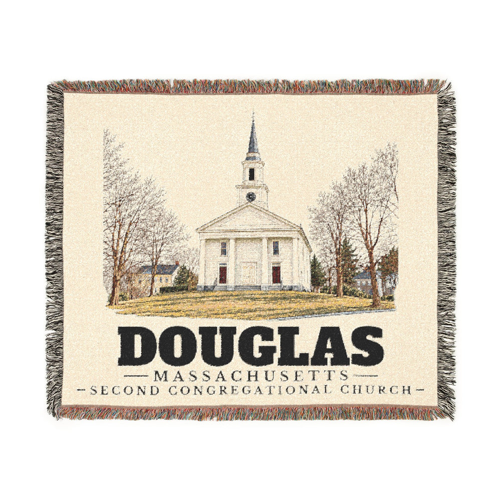Second Congregational Church — Douglas, Massachusetts woven blanket, product view 1