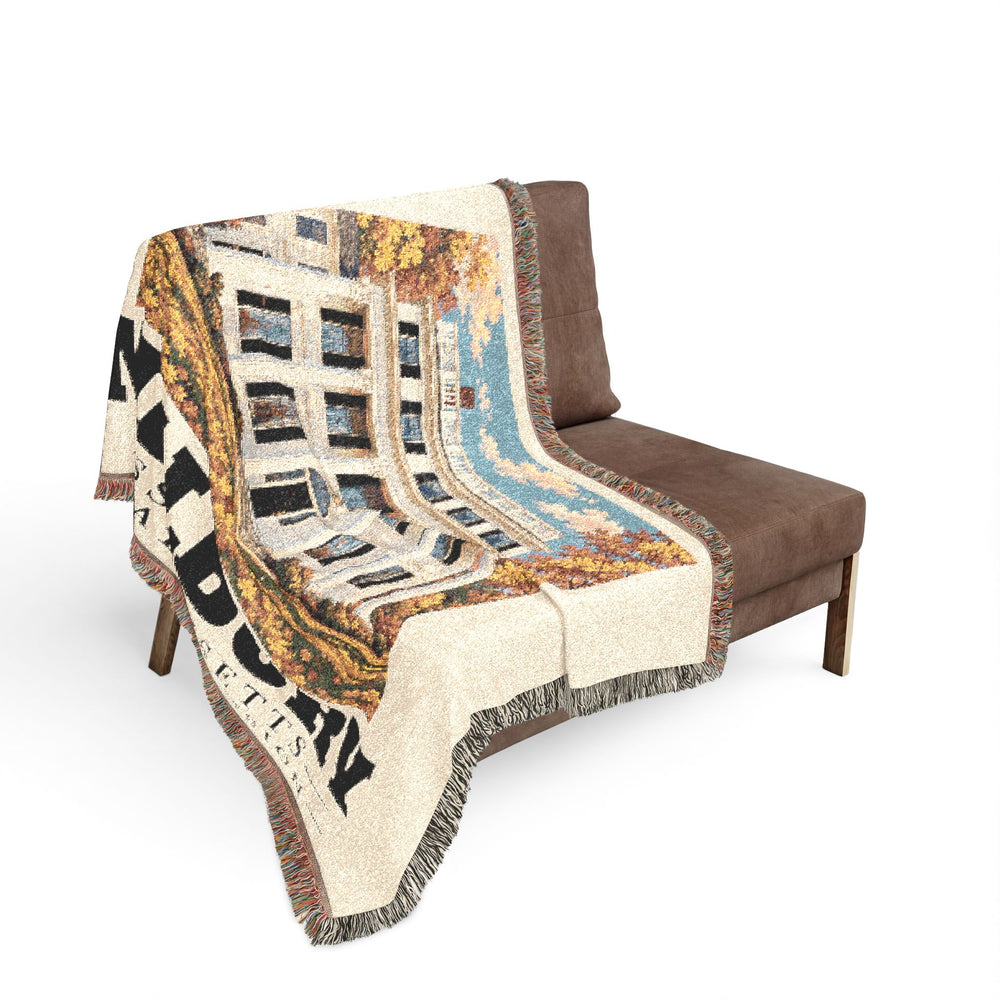 Asa Waters Mansion — Millbury, Massachusetts Woven Blanket