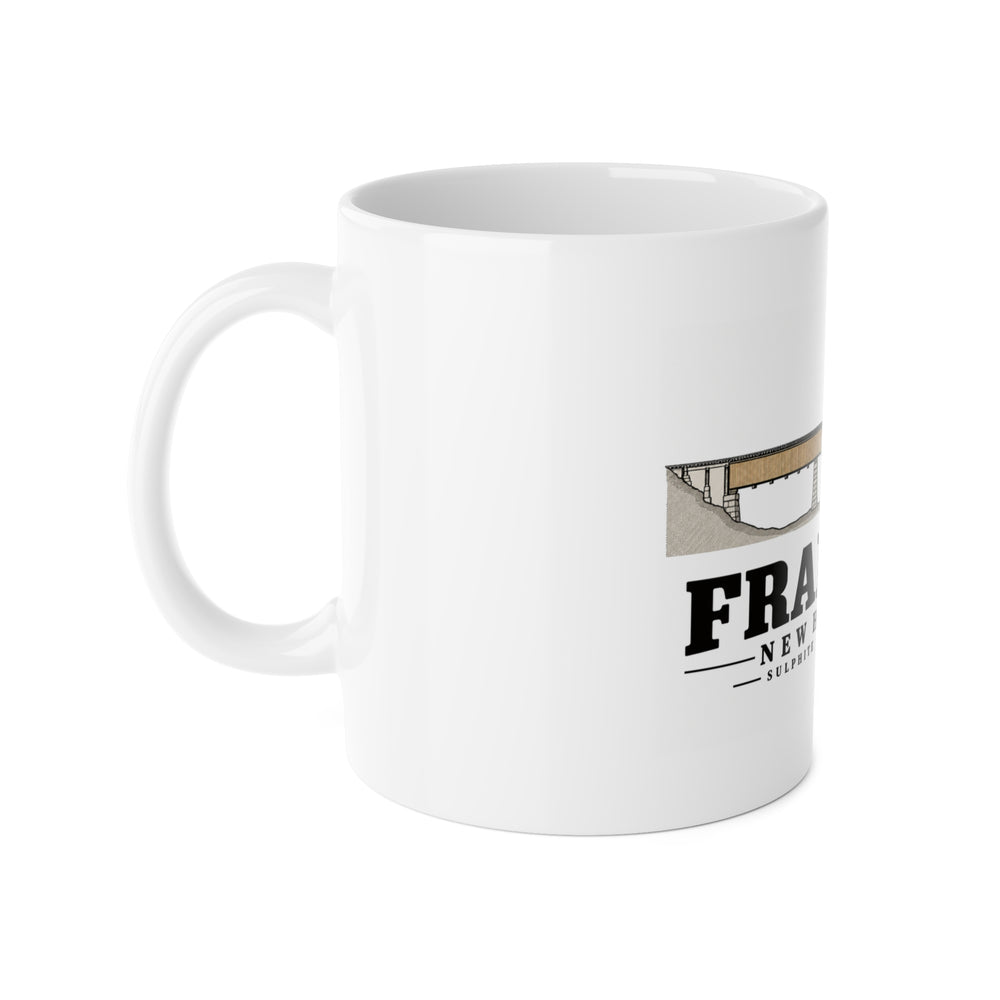 Franklin Sulphite Railroad Bridge measured drawing 11 oz White Ceramic Mug - Merrimack Valley Goods