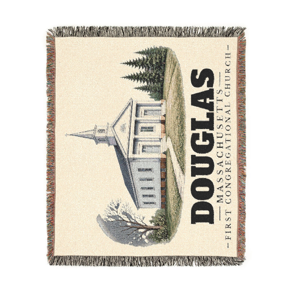 First Congregational Church — Douglas, Massachusetts woven blanket, product view 2