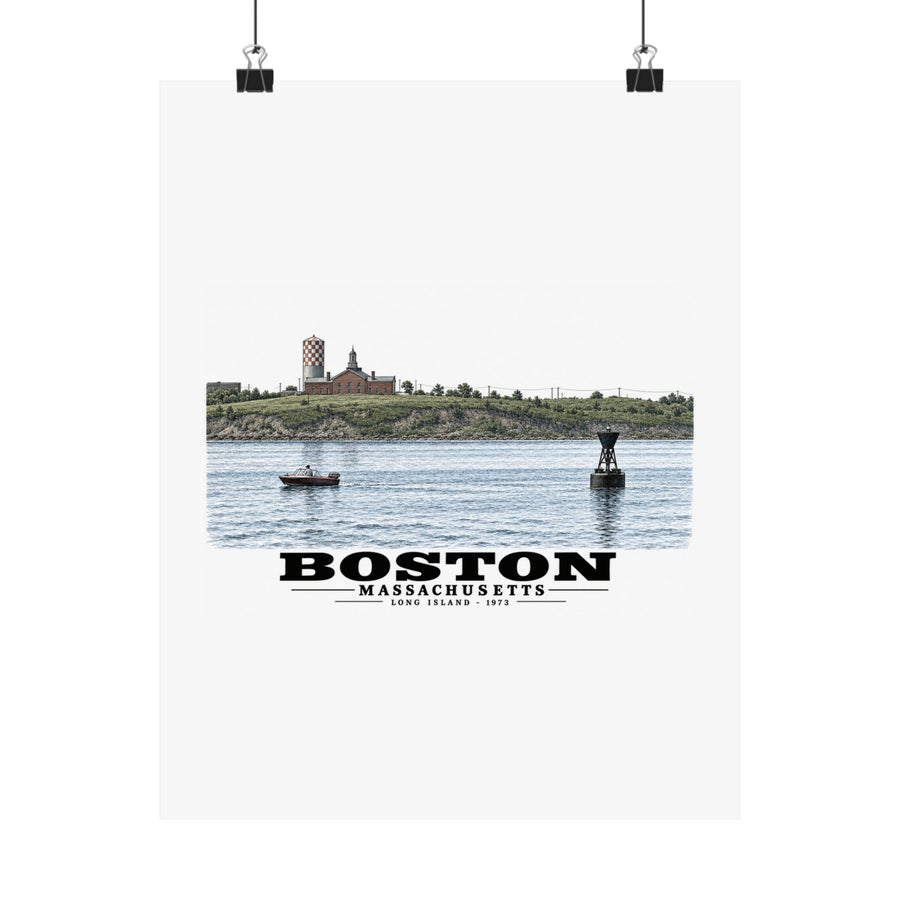 Long Island Matte Heritage Poster — 11 × 14 and 18 × 24 in - Boston Harbor