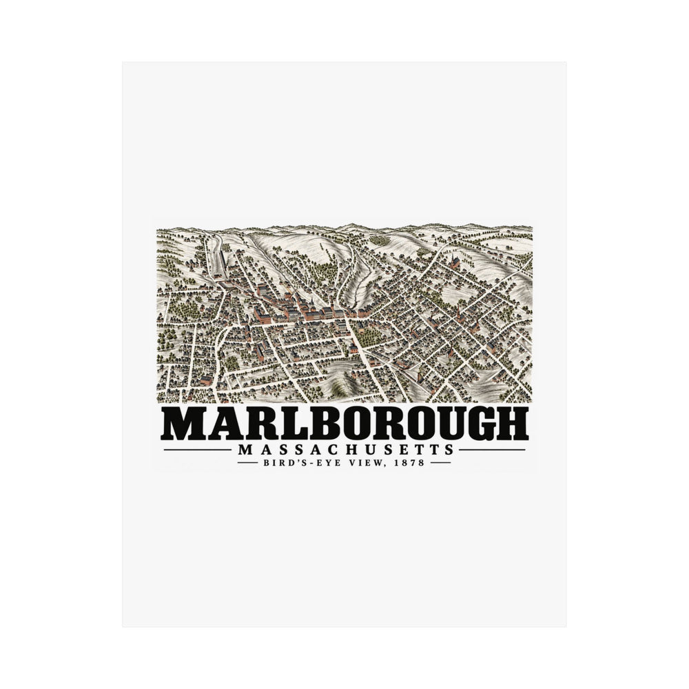 Illustrated Bird'S-Eye View, 1878 in Marlborough on unframed matte poster