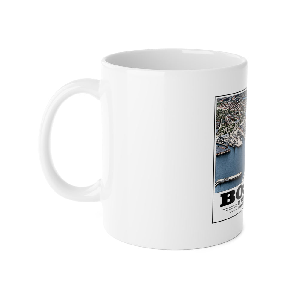Illustrated Charlestown Navy Yard, June 1940 in Charlestown on ceramic mug