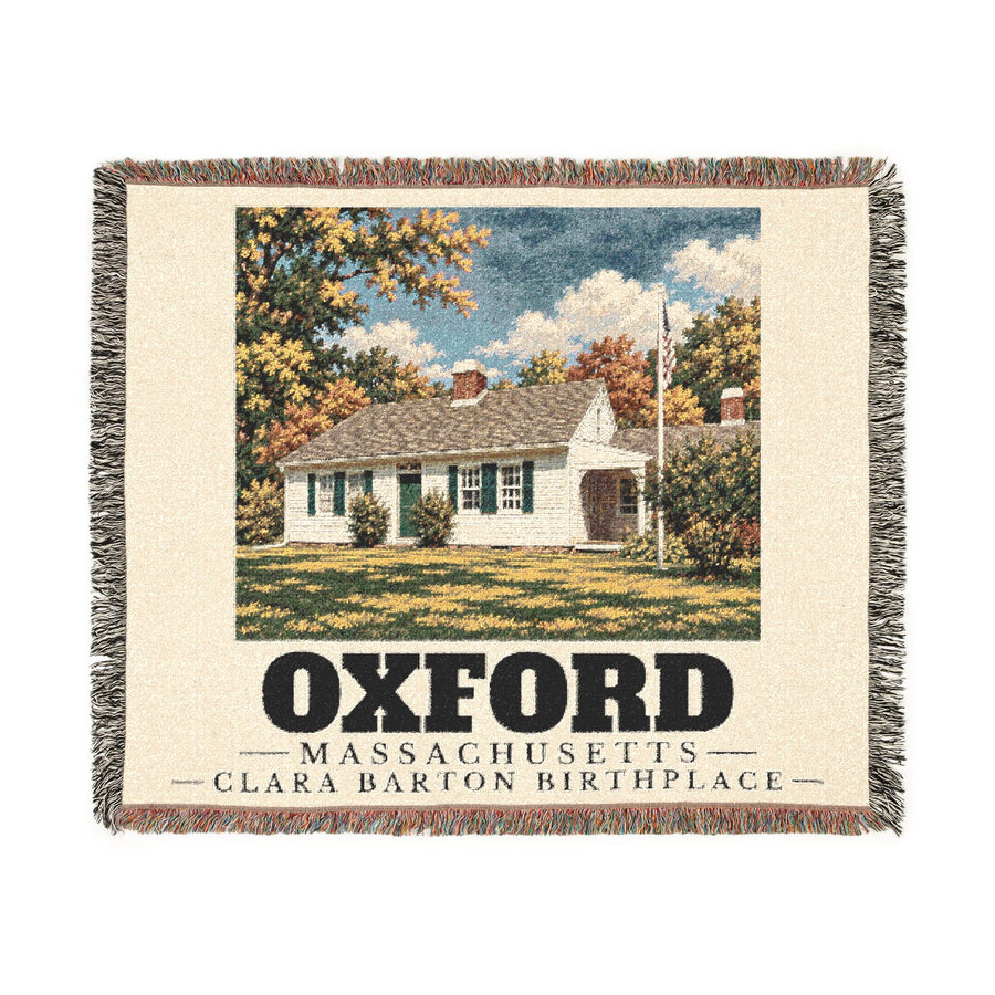 Clara Barton Birthplace — Oxford, Massachusetts Woven Blanket