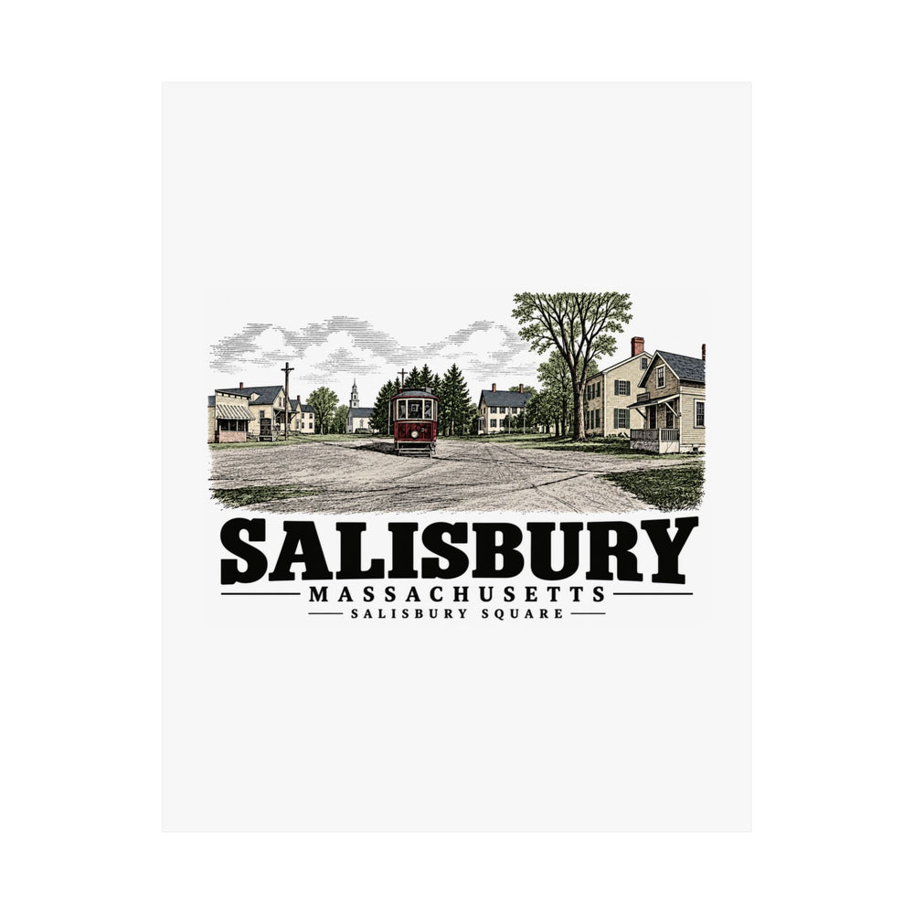11 x 14 unclipped front of Salisbury Square matte poster, Salisbury, Massachusetts.
