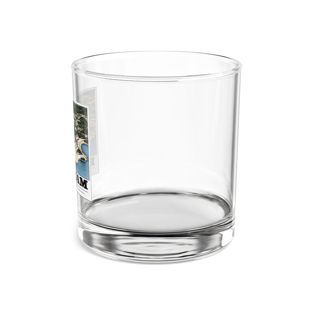 Construction progress New fill USNAD, Hingham, MA 10 oz Rocks Glass - Boston Harbor