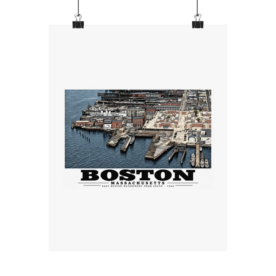 Maritime Coal Co., East Boston, MA -from South 1000 ft. Matte Heritage Poster — 11 × 14 and 18 × 24 in - Boston Harbor