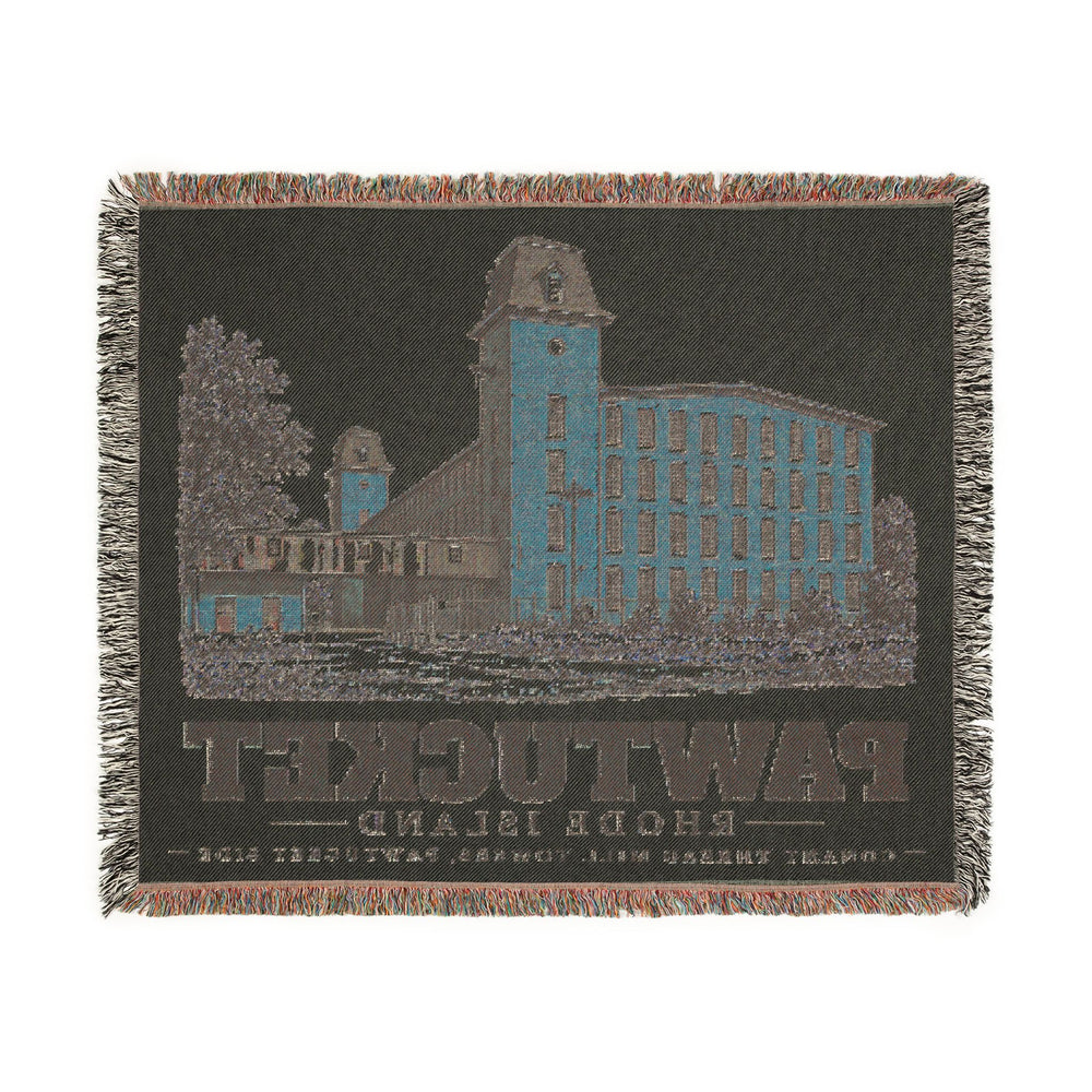 Conant Thread Mill Towers, Pawtucket Side — Pawtucket, Rhode Island woven blanket, product view 3