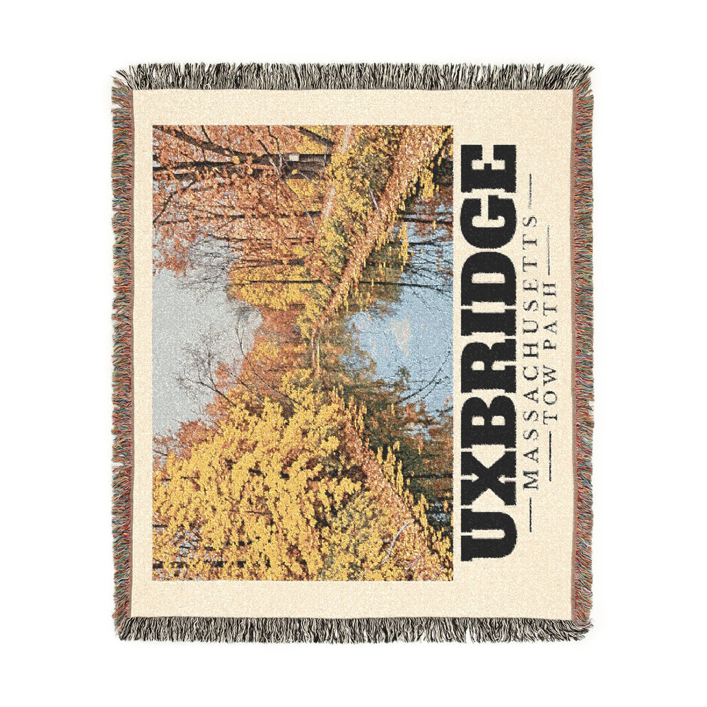 Tow Path — Uxbridge, Massachusetts woven blanket, product view 2