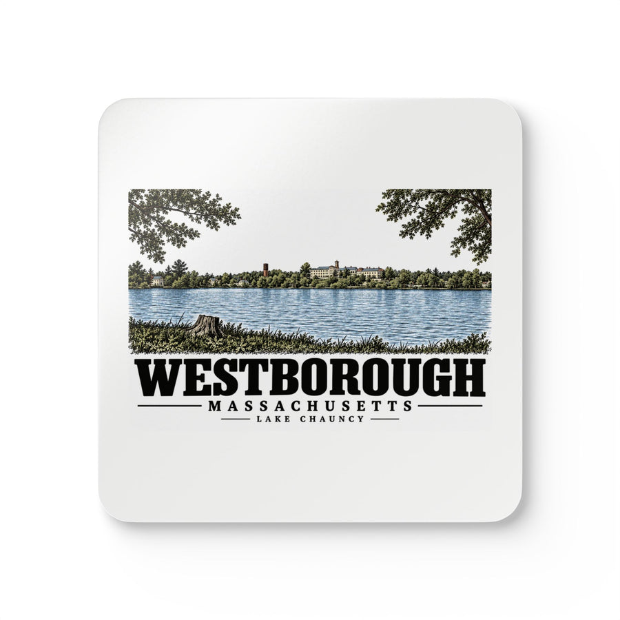 WESTBOROUGH Lake Chauncy Cork Back Coaster Set - Assabet Valley Goods