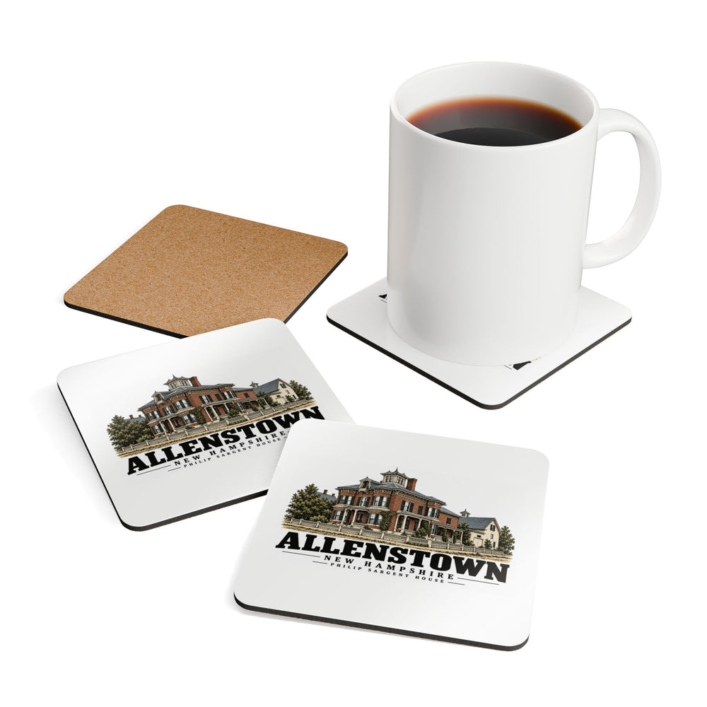 Allenstown Philip Sargent brick residence Cork Back Coaster Set - Merrimack Valley Goods