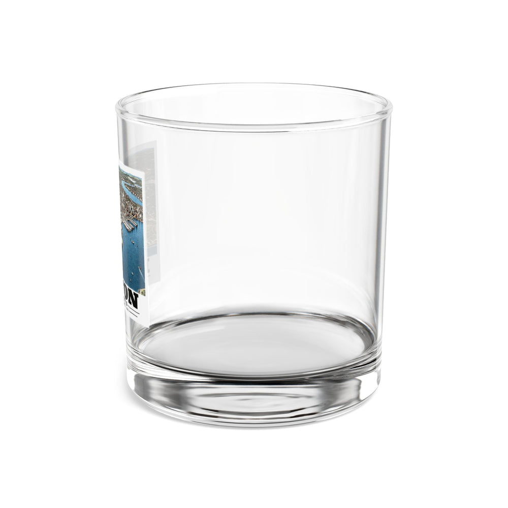 Navy Yard Annex, So. Boston, MA from East, 3000 feet 10 oz Rocks Glass - Boston Harbor