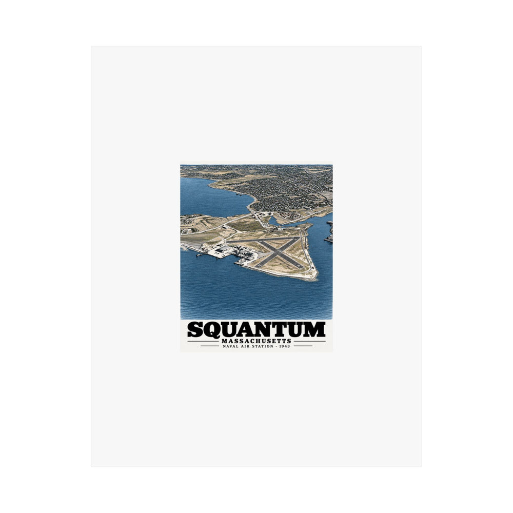 U.S. Naval Air Station, Squantum, MA Matte Heritage Poster — 11 × 14 and 18 × 24 in - Boston Harbor