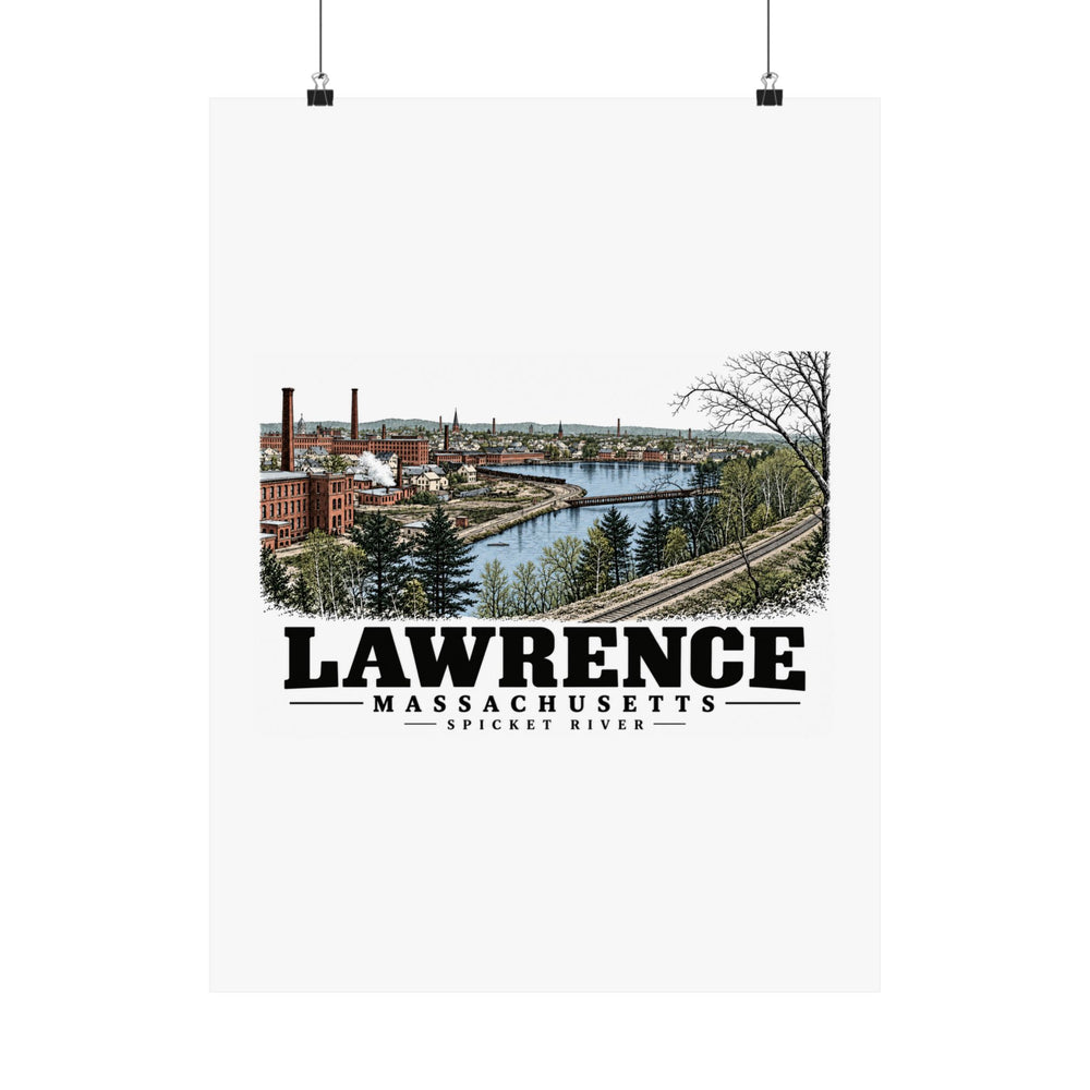 18 x 24 front of Spicket River matte poster, Lawrence, Massachusetts.