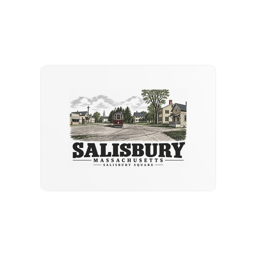 Front of Salisbury Square horizontal metal wall art, Salisbury, Massachusetts.