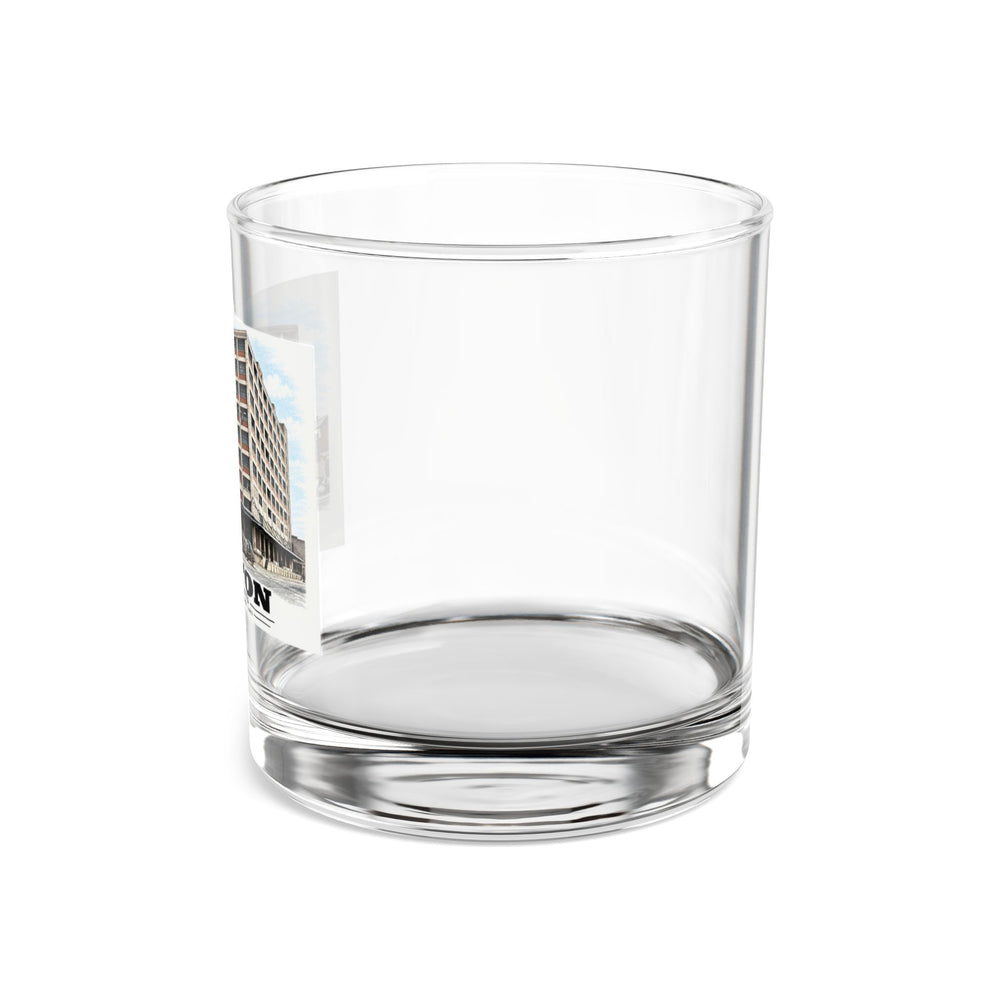 Building #32 US Naval Dry Dock, South Boston, Completed 3/1943 10 oz Rocks Glass - Boston Harbor