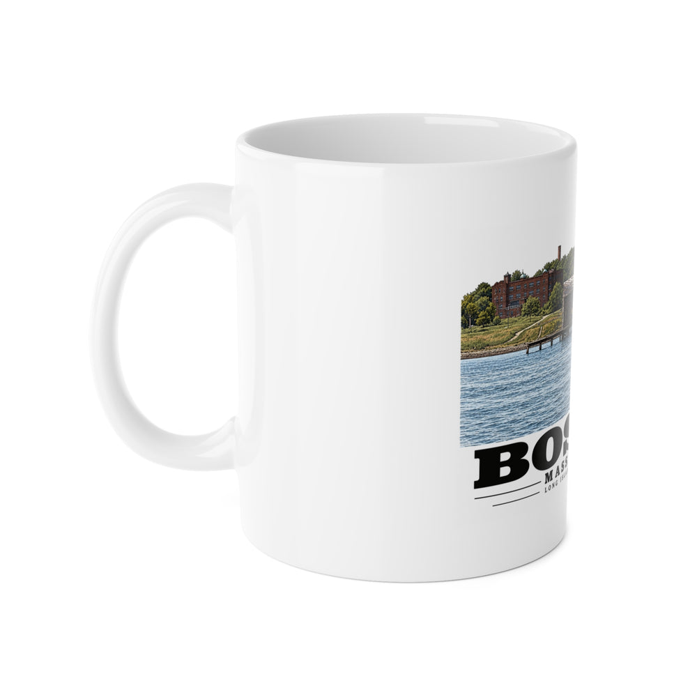 Long Island 11 oz White Ceramic Mug - Boston Harbor