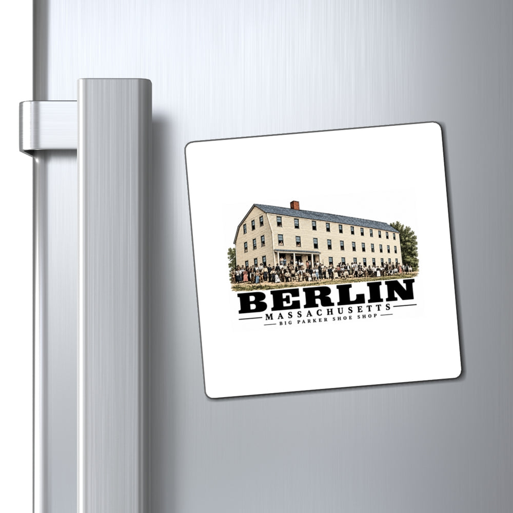 Illustrated Big Parker Shoe Shop in Berlin on square magnet