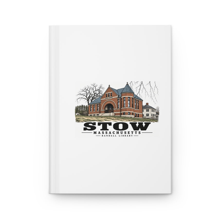 Illustrated Randall Library in Stow on matte hardcover journal
