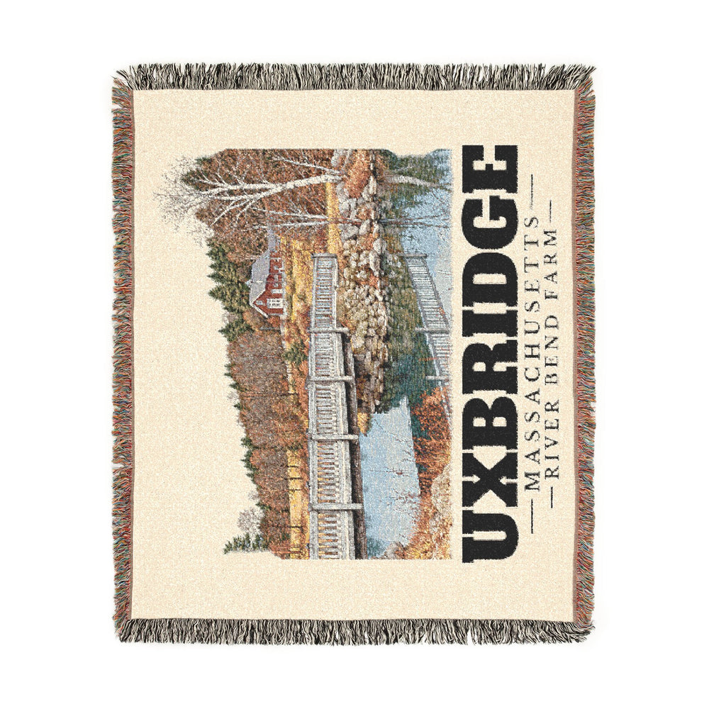 River Bend Farm — Uxbridge, Massachusetts woven blanket, product view 2