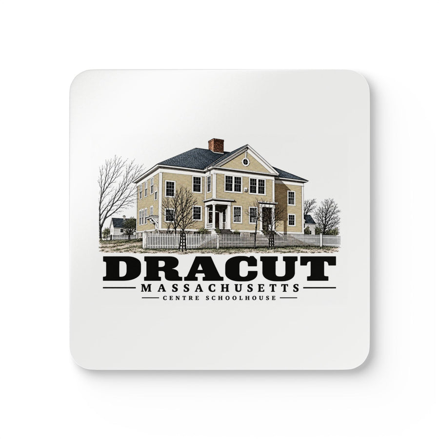 Dracut Dracut Centre schoolhouse later used for town office, library and museum Cork Back Coaster - Merrimack Valley Goods