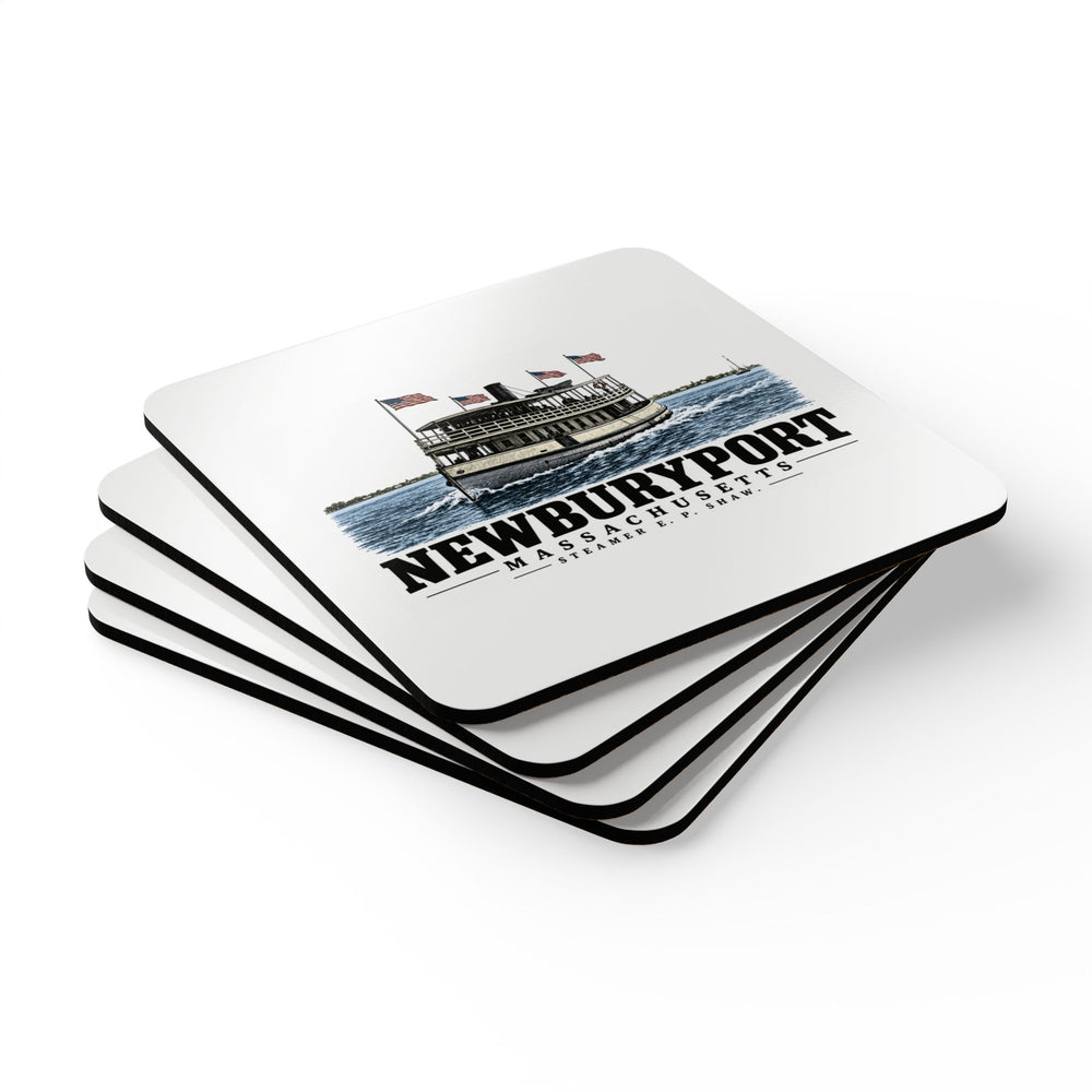 Newburyport Steamer E. P. Shaw Cork Back Coaster Set - Merrimack Valley Goods