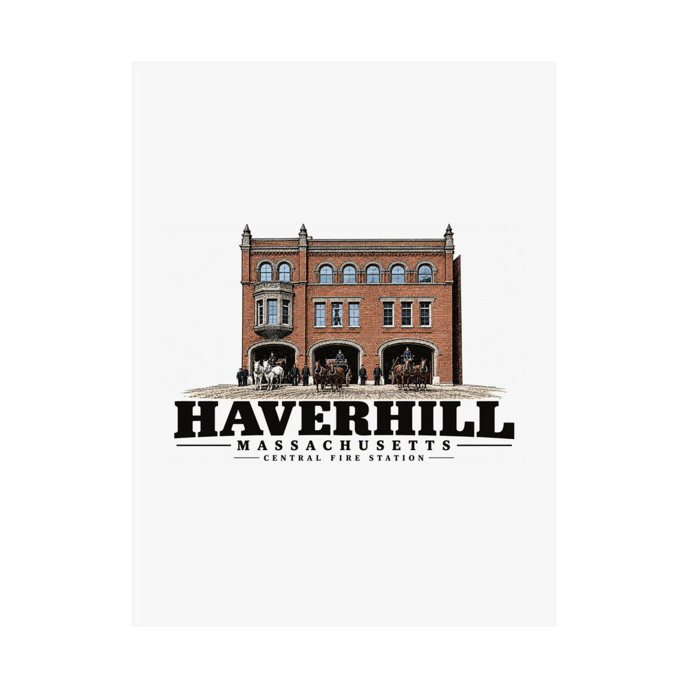 18 x 24 unclipped front of Central Fire Station matte poster, Haverhill, Massachusetts.