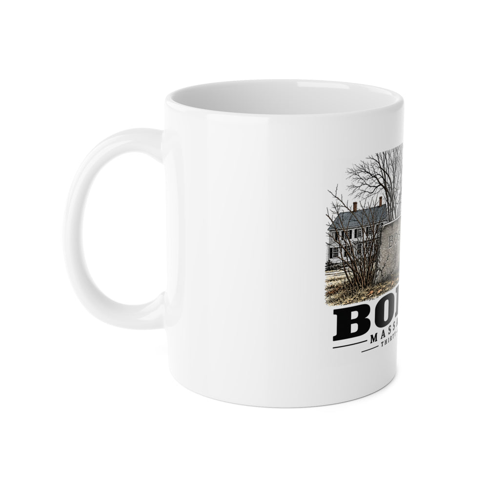 Illustrated Thirty-One-Mile Stone in Bolton on ceramic mug