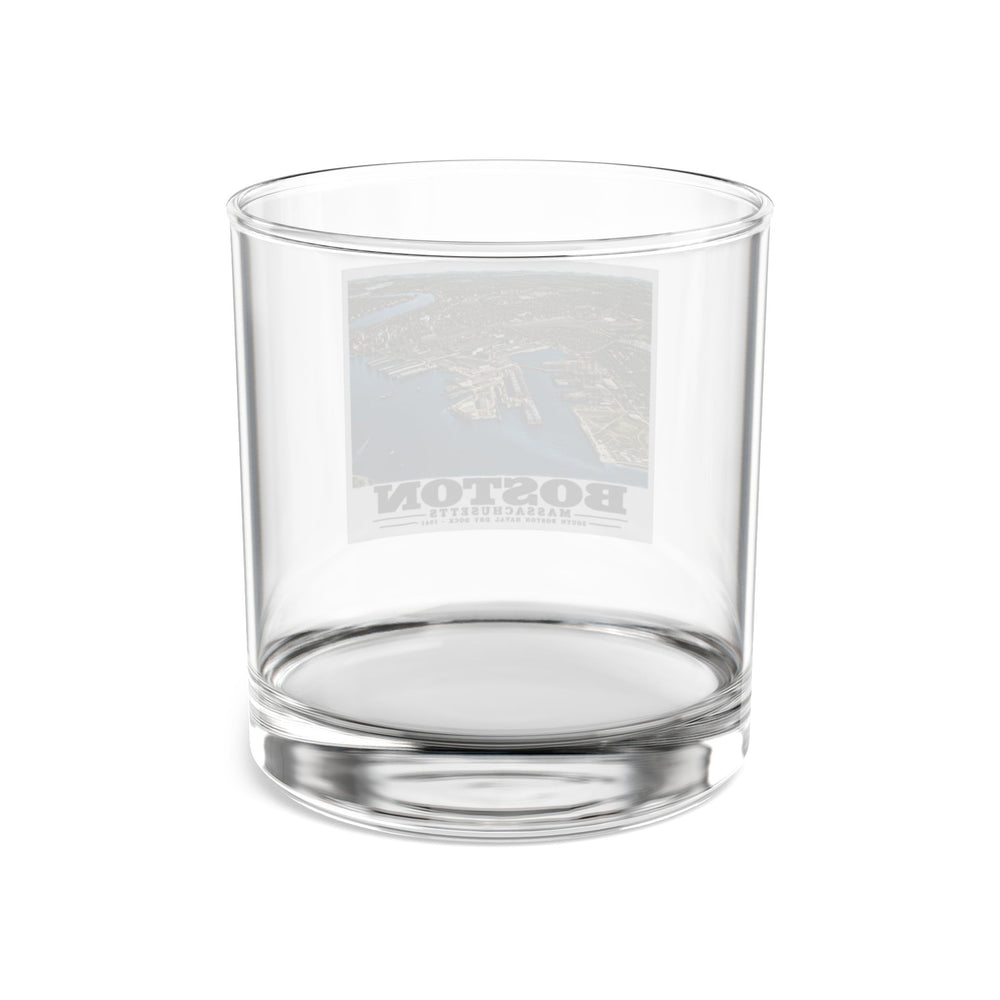 Navy Yard Annex, So. Boston, MA from East, 3000 feet 10 oz Rocks Glass - Boston Harbor