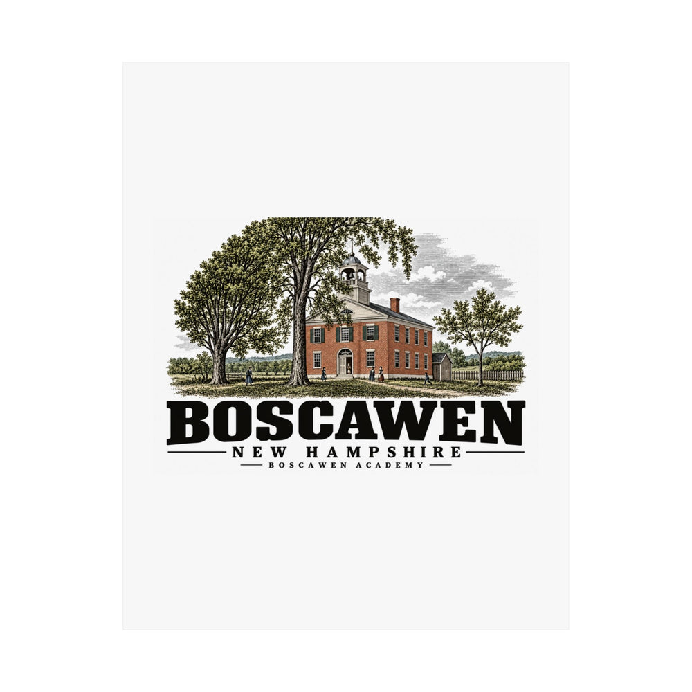 11 x 14 unclipped front of Boscawen Academy matte poster, Boscawen, New Hampshire.