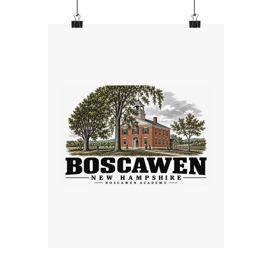 11 x 14 front of Boscawen Academy matte poster, Boscawen, New Hampshire.