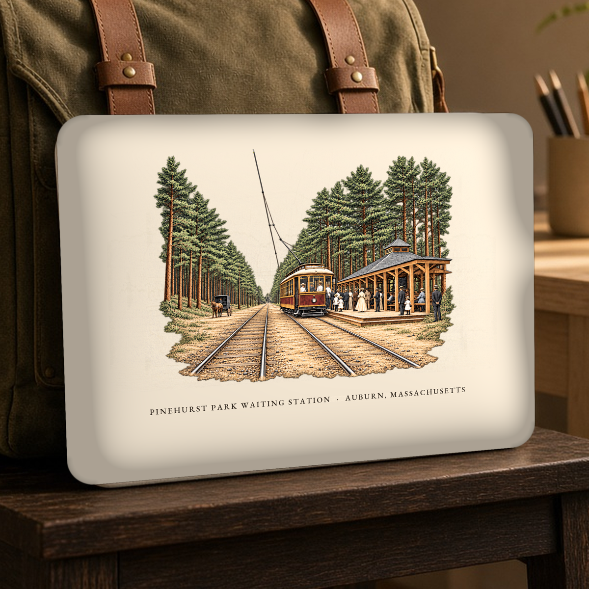 Auburn Pinehurst Park Waiting Station Laptop Sleeve