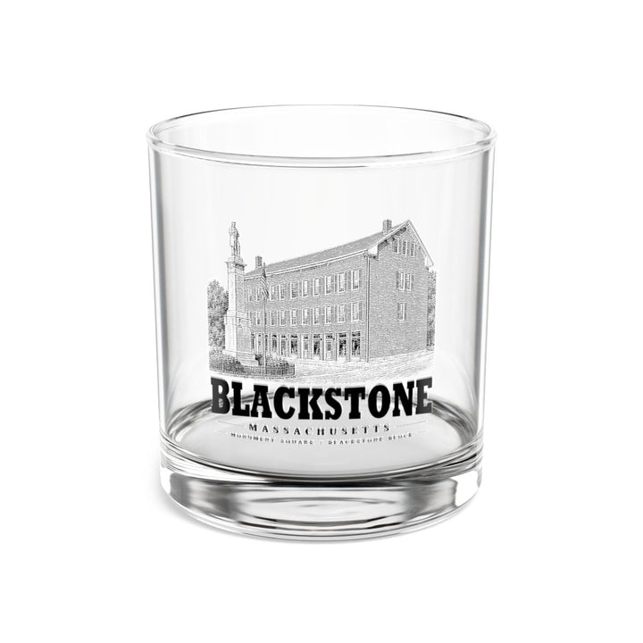 Blackstone Monument Square / Blackstone Block 10 oz Rocks Glass in Clear — front view