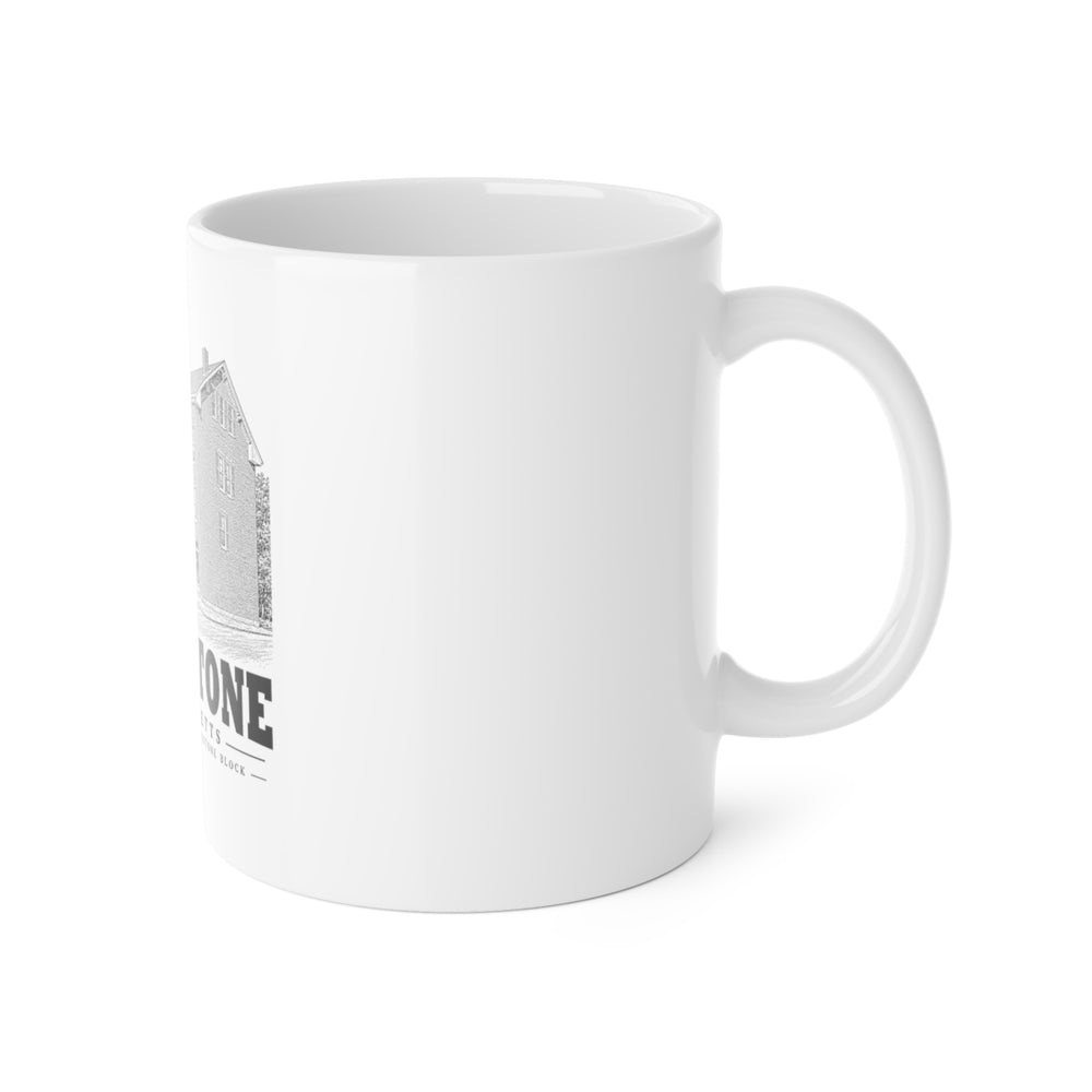 Blackstone Monument Square / Blackstone Block 11 oz Ceramic Mug in White — right view