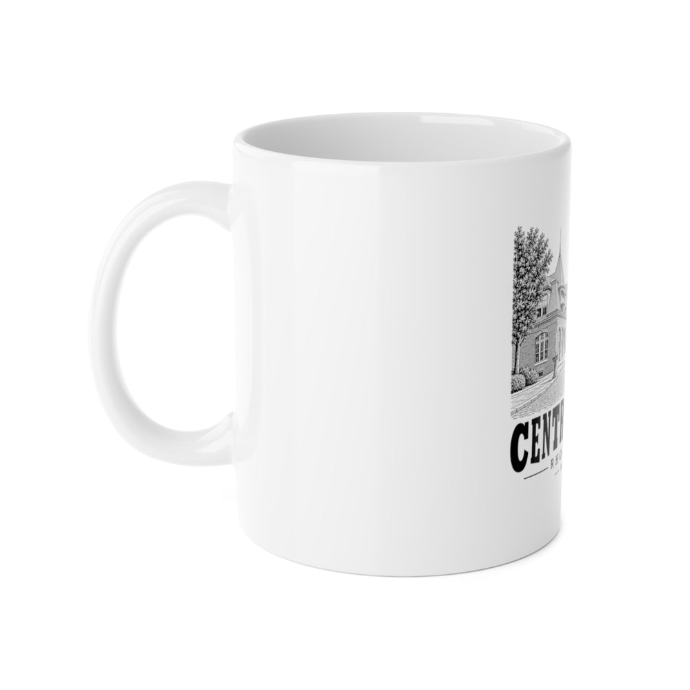 Central Falls Broad Street 11 oz Ceramic Mug in White — left view