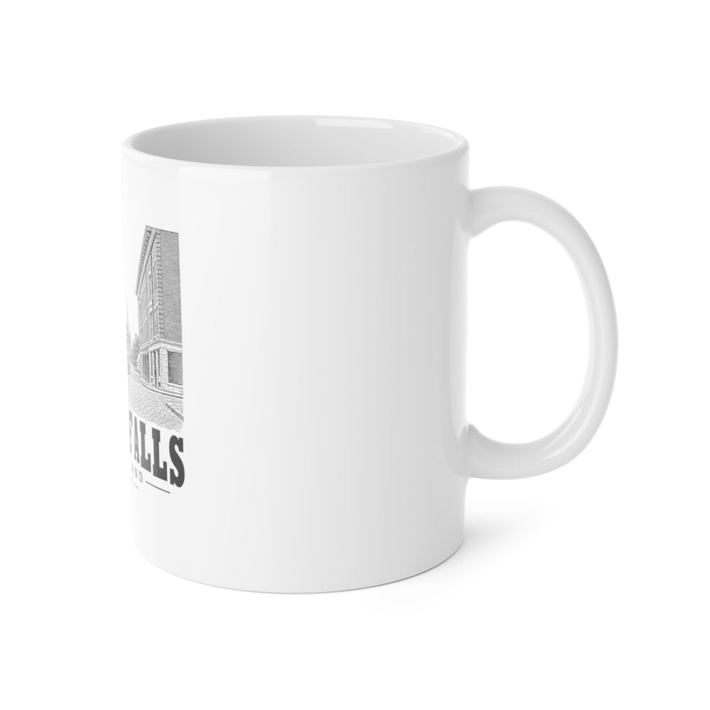 Central Falls Broad Street 11 oz Ceramic Mug in White — right view