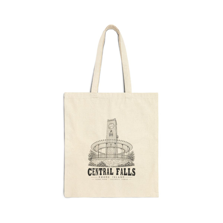 Central Falls Jenks Park / Cogswell Tower Heavy Canvas Tote in Natural — front view