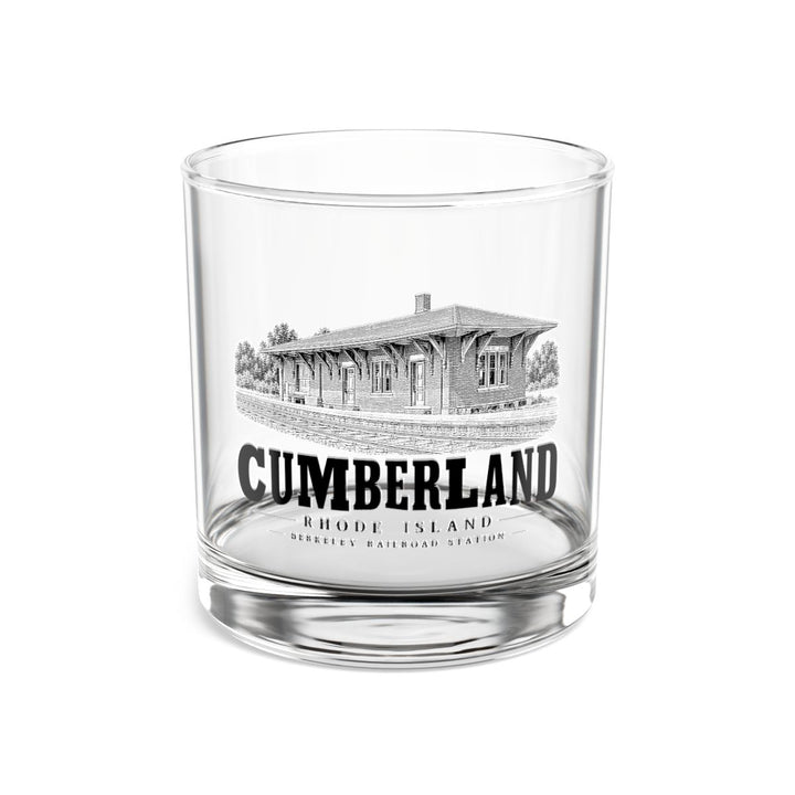 Cumberland Berkeley Railroad Station 10 oz Rocks Glass in Clear — front view
