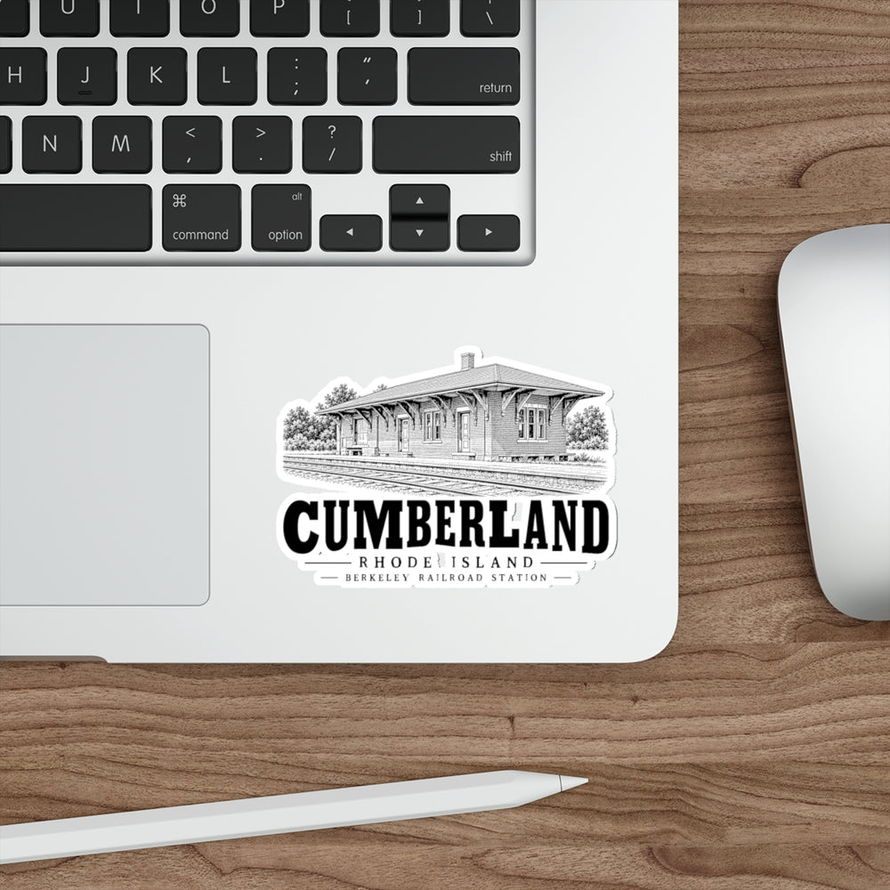 Cumberland Berkeley Railroad Station 4 in Die-Cut Sticker in White — context 1 view
