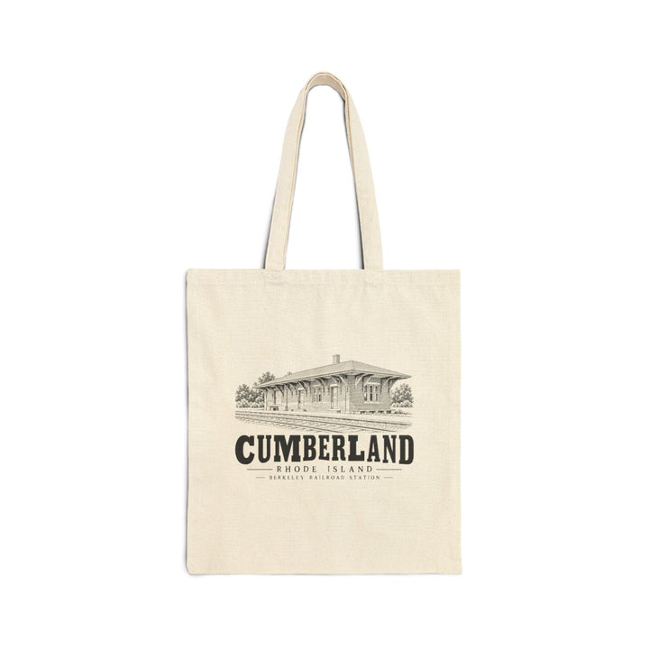 Cumberland Berkeley Railroad Station Heavy Canvas Tote in Natural — front view