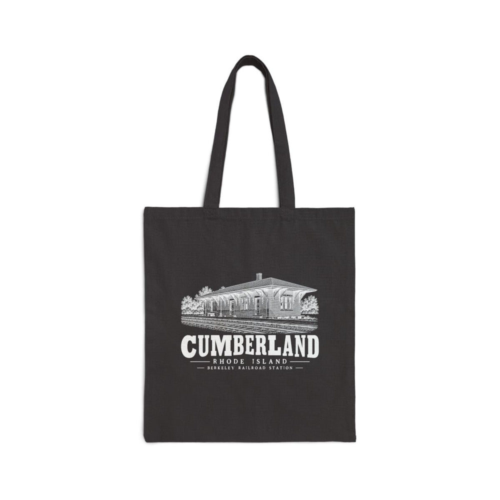 Cumberland Berkeley Railroad Station Heavy Canvas Tote in Black — front view